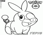 Tepig, aquest porc és el pokémon inicial tipus foc de Teselia. Pokabu