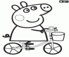  Peppa Pig va amb la seva bicicleta