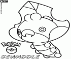Sewaddle, Kurumiru, Pokémon planta i insecte. Evoluciona a Swadloon