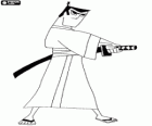 El Samurai Jack amb la katana