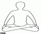 Persona meditant en la posició de Lotus, Padmasana