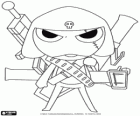Caporal Giroro, un expert en armes de la sèrie anime Keroro