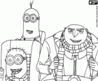 Gru i els seus sequaços minions als controls de la nau espacial