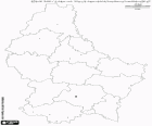 Mapa del Gran Ducat de Luxemburg, petit país envoltat per França, Alemanya i Bèlgica