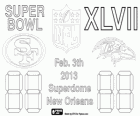 Super Bowl de 2013. San Francisco 49ers vs corbs de Baltimore. Superdome, Nova Orleans, 3 de febrer de 2013