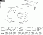 Logo de la Copa Davis amb el patrocinador BNP Paribas