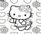 Hello Kitty entre flors i cors