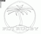 Logo de l'equip nacional de rugbi de les Illes Fiji, Flying Fijians. Emblema, la palmera