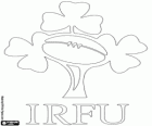 Logo de l'equip nacional de rugbi d'Irlanda, els trèvols, Men in Green. Emblema, el trèvol