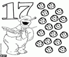 Número 17 i el monstre de les galetes ha pintat disset galetes
