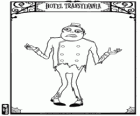 Un treballador del servei de l'Hotel Transsilvània