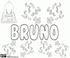 Bruno, nom d'origen germànic. Significa Escut. Bruno, nom masculí en alemany, francès, polonès, espanyol, italià, portuguès i croata