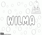 Wilma, nom d'origen germànic. Forma curta de Wilhelmina