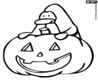 Halloween al Club Penguin, un pingüí amb una carbassa de Halloween