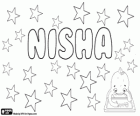 Nisha, nom d'origen hindú. Nisha, la deessa de la nit en la mitologia hindú