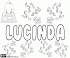 Lucinda, nom d'origen llatí. Variant de Lucia. El seu significat és llum