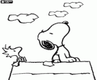 Snoopy i Woodstock mirant el cel