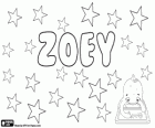 Zoey, nom d'origen grec. Variant de Zoe, el seu significat és vida