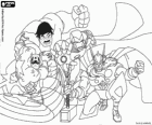 Capità Amèrica, Hulk, Iron Man, Thor, quatre dels venjadors, Avengers