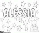Alessia, nom d'origen grec. També és una forma abreujada d'Alessandra