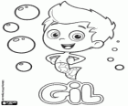 Gil, el nen Bubble Guppies amb la seva cua de camuflatge
