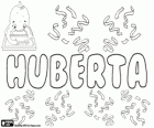 Huberta, nom d'origen germànic. Forma femenina d'Hubert