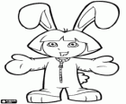 Dora amb una disfressa de conill