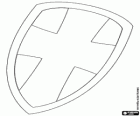 Escut d'armes dels Cavallers Templers. Els cavallers que participaven en les Croades sota la Creu del Sant Pare