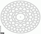 Mandala circular amb els pètals d'una flor