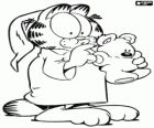 Garfield i Pooky preparats per anar a dormir
