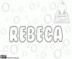 Rebeca, nom d'origen hebreu. Nom d'un personatge bíblic. Rebeca, variant de Rebecca