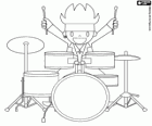 El percussionista, el bateria de la banda de rock