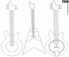Tres diferents models de guitarra elèctrica