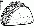 Un taco, un tradicional plat mexicà. Un pa pla prim que es pot omplirt amb una gran varietat de farcits