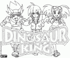 Logo de Dinosaur King amb Max, Rex i Zoe