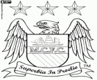 Insígnia del Manchester City FC. Club de futbol de Manchester amb el sobrenom de The Citizens
