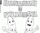 Logo de Bananes en Pijama amb els dos protagonistes