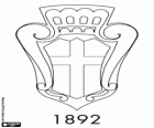 Insígnia de FC Pro Vercelli 1892. Club de futbol de Vercelli, ciutat de Piemont