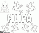 Filipa, nom d'origen grec, forma femenina de Filip
