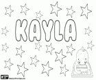 Kayla, nom d'origen gaèlic. Variant de noms com Kayley i Katherine
