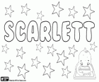 Scarlett, nom d'origen anglès. Variant de Scarlet
