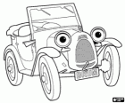 Brum, el protagonista de les aventures és un heroi cotxe, un Austin 7 de la dècada de 1920