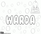 Warda, nom d'origen germànic. Nom femení de Ward. Warda, nom d'origen àrab