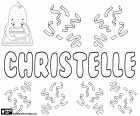 Christelle, variant francesa de Christine, Cristina. Nom d'origen llatí derivat de Christinus, el seu significat és seguidor de Crist