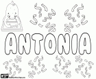 Antònia, nom derivat del llatí Antonius. Antònia, forma femenina de Antonio. Nom existent en moltes llengües