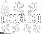 Angelika, nom d'origen llatí, variant d'Angelica. Ve del femenó d'Angelicus, el seu significat és angelical. Angelika, nom en diversos idiomes