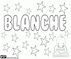 Blanche, nom de noia d'origen germànic. Derivat del germànic en blanc, el seu significat és blanca i pura