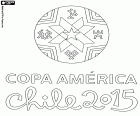 El logotip de la Copa Amèrica de 2015. La competició de futbol entre equips nacionals de Sud-Amèrica des del 11 de juny al 4 de juliol a Xile