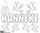 Hanneke, nom femení d'origen holandès. Hanneke, variant de Johanna