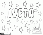 Iveta, nom per a nena. Iveta, diminutiu d'Iva, variant de Ivette